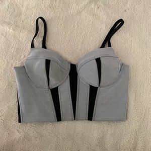 Black & white bustier